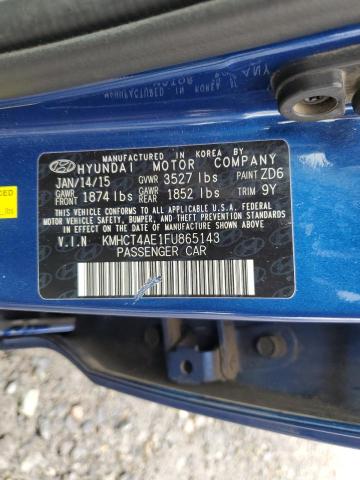 2015 HYUNDAI ACCENT GLS KMHCT4AE1FU865143