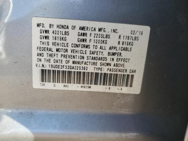 2016 ACURA ILX BASE W 19UDE2F32GA025360