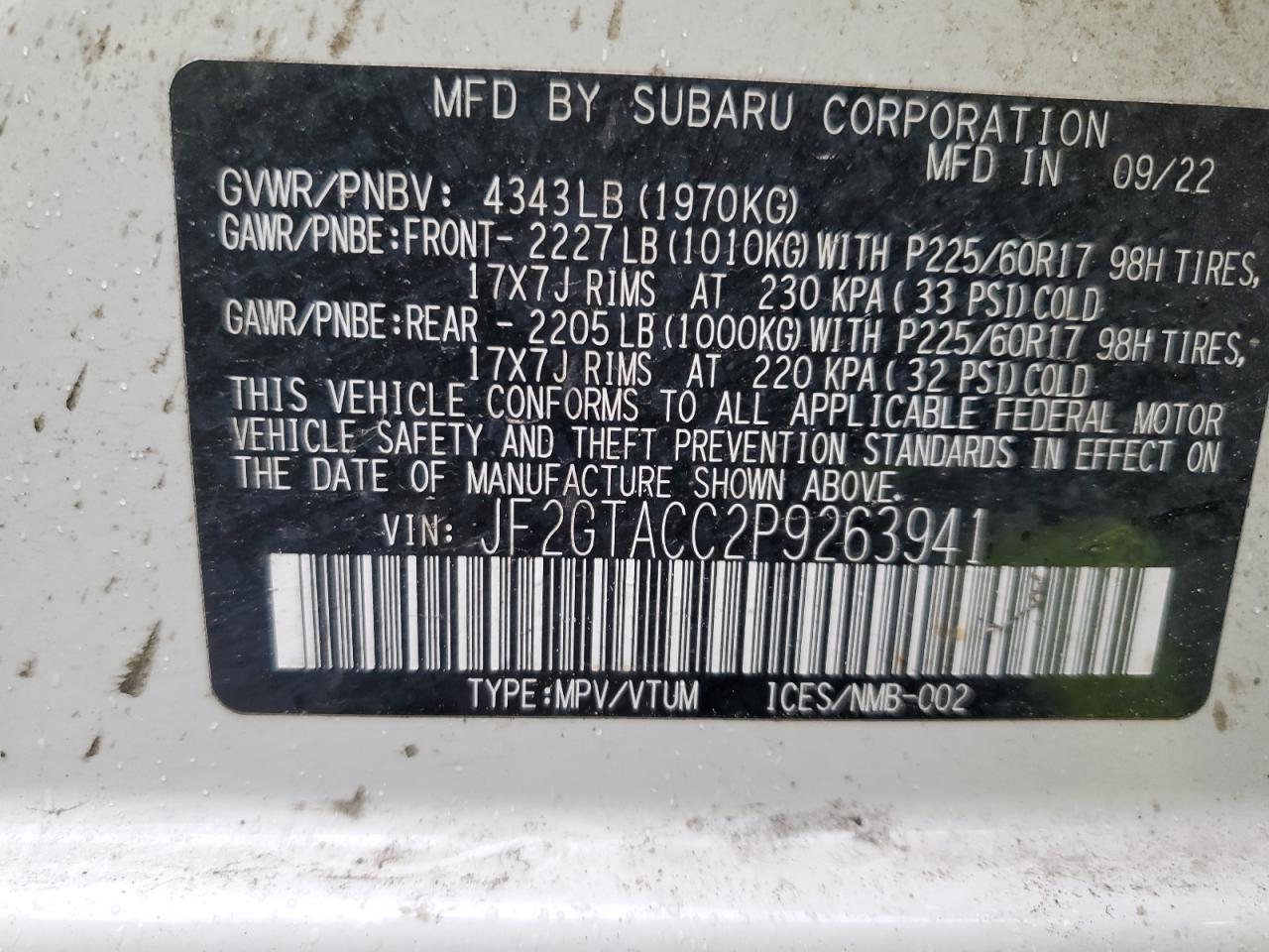 SUBARU CROSSTREK PREMIUM