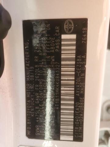 2019 TOYOTA CAMRY L - 4T1B11HK4KU841327