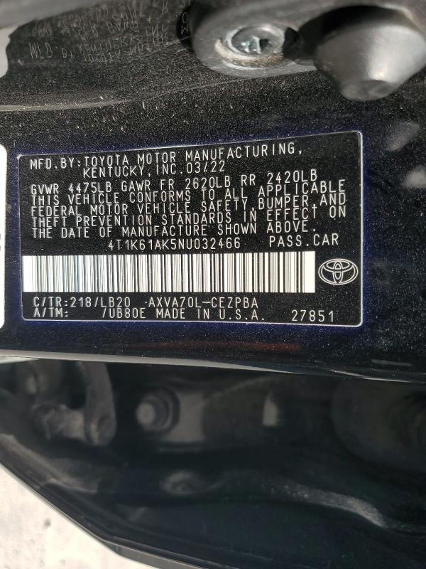 2022 TOYOTA CAMRY XSE #3303003613