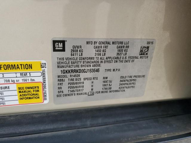 2016 GMC ACADIA SLT-1 1GKKRRKD0GJ163646