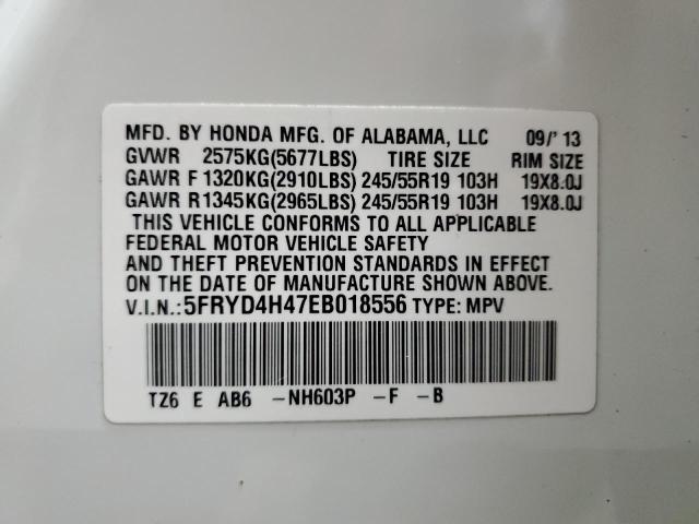 2014 ACURA MDX TECHNO - 5FRYD4H47EB018556