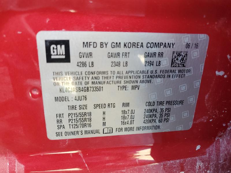 2016 BUICK ENCORE #3301923459