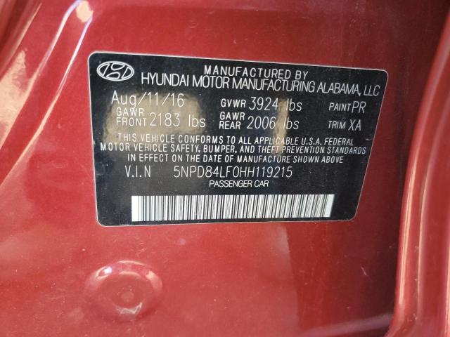 2017 HYUNDAI ELANTRA SE - 5NPD84LF0HH119215