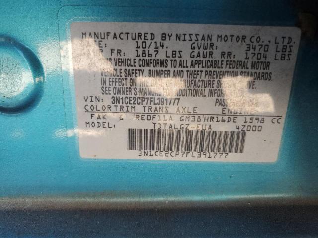 2015 NISSAN VERSA NOTE 3N1CE2CP7FL391777