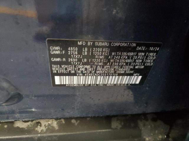 2025 SUBARU OUTBACK PR - 4S4BTADC2S3170108