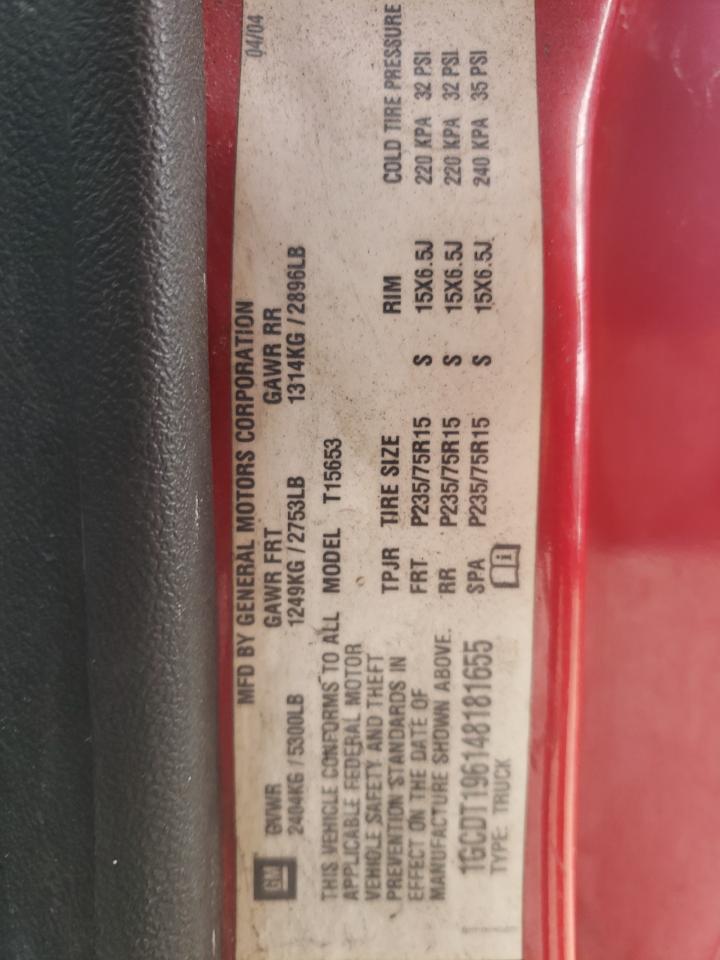 Lot #3264475417 2004 CHEVROLET COLORADO