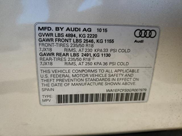 2016 AUDI Q3 PREMIUM PLUS - WA1EFCFS0GR007979