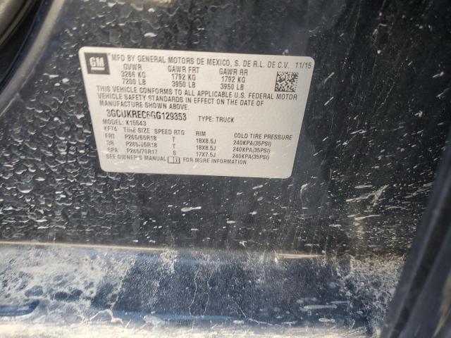 2016 CHEVROLET SILVERADO - 3GCUKREC6GG129353