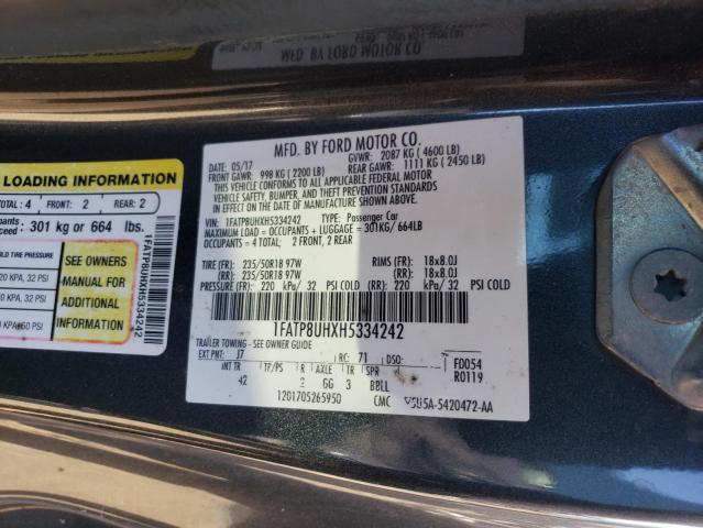 2017 FORD MUSTANG - 1FATP8UHXH5334242