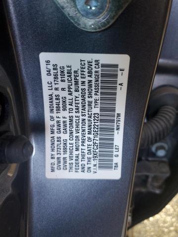 2016 HONDA CIVIC EX - 19XFC2F71GE221223