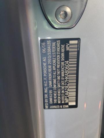 2017 PORSCHE CAYENNE WP1AA2A27HKA80604