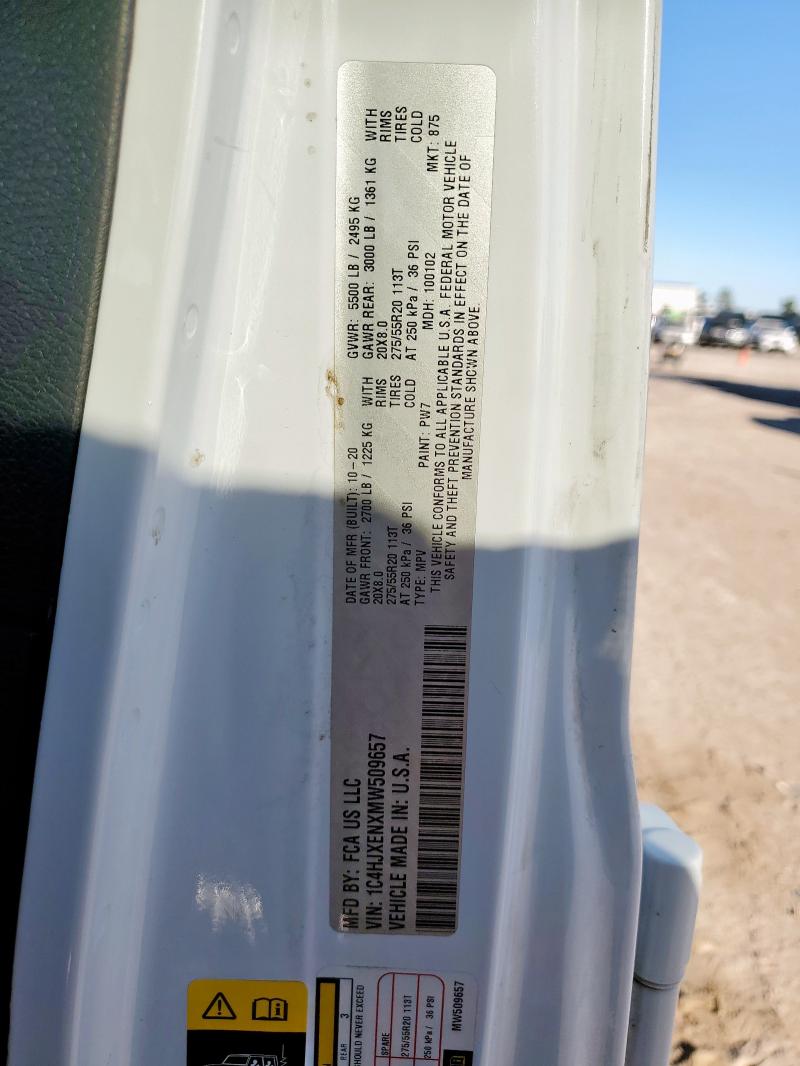 2021 JEEP WRANGLER U - 1C4HJXENXMW509657