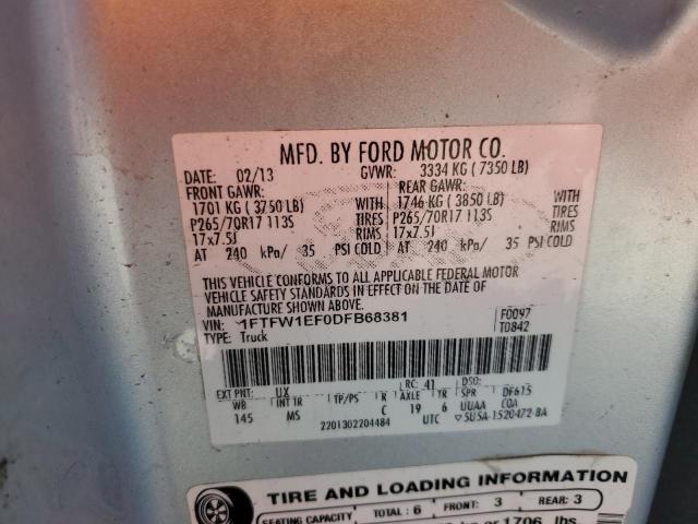 2013 FORD F150 SUPER #3297921821