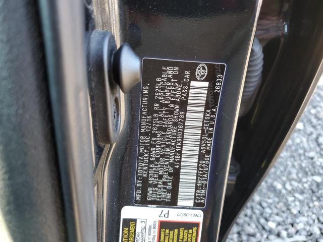 2017 TOYOTA CAMRY LE - 4T1BF1FK9HU367789