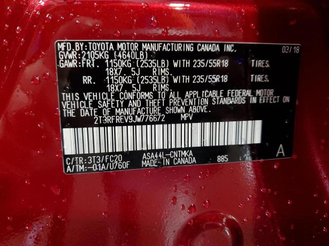 2018 TOYOTA RAV4 ADVEN 2T3RFREV9JW776672