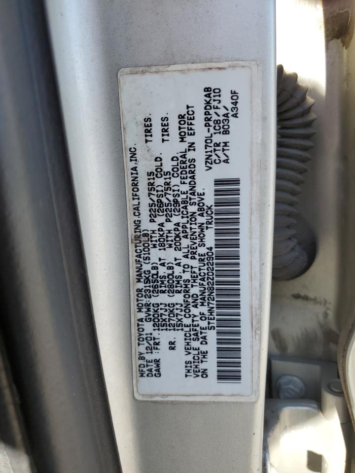 Lot #3309311990 2002 TOYOTA TACOMA DOU