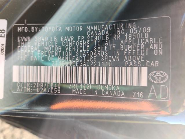 2010 TOYOTA COROLLA BA - 2T1BU4EE3AC221110