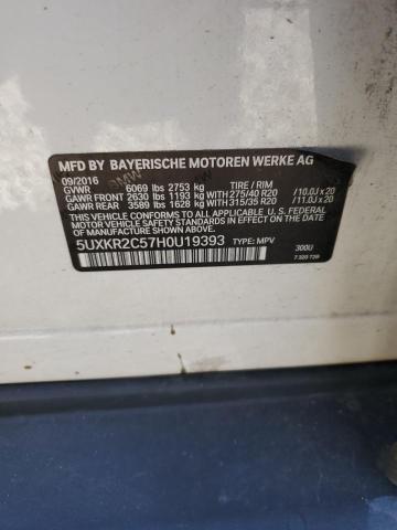 2017 BMW X5 SDRIVE3 5UXKR2C57H0U19393