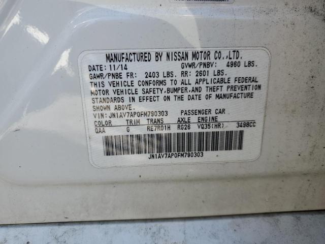 2015 INFINITI Q50 HYBRID PREMIUM JN1AV7AP0FM790303