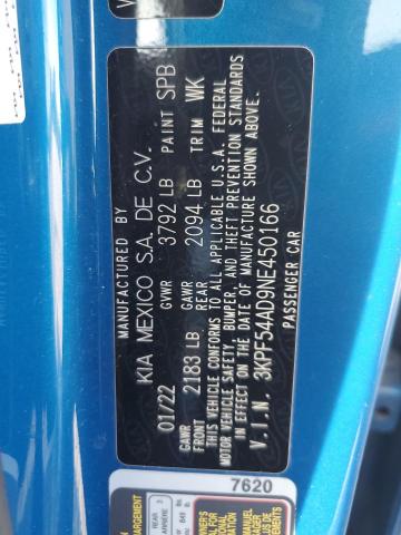 2022 KIA FORTE GT L 3KPF54AD9NE450166