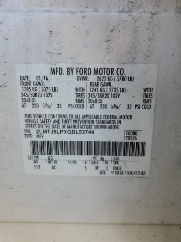 2016 LINCOLN MKX RESERVE 2LMTJ8LPXGBL53744