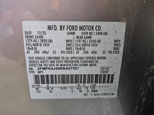 2024 FORD EDGE SEL - 2FMPK4J99RBA67507