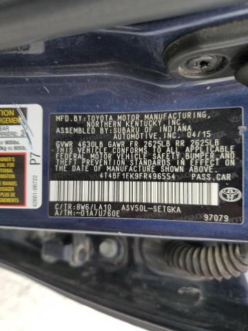 2015 TOYOTA CAMRY LE #3286761302