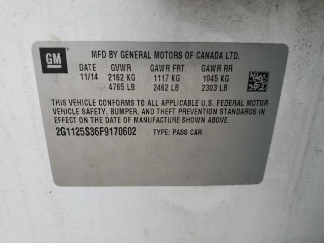 2015 CHEVROLET IMPALA LT - 2G1125S36F9170602