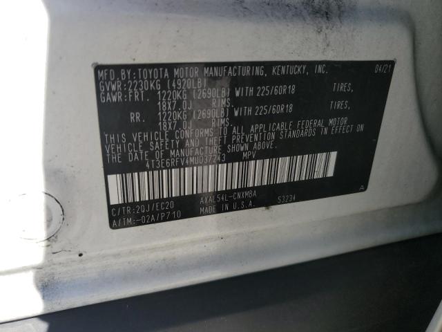 2021 TOYOTA RAV4 XSE - 4T3E6RFV4MU037243