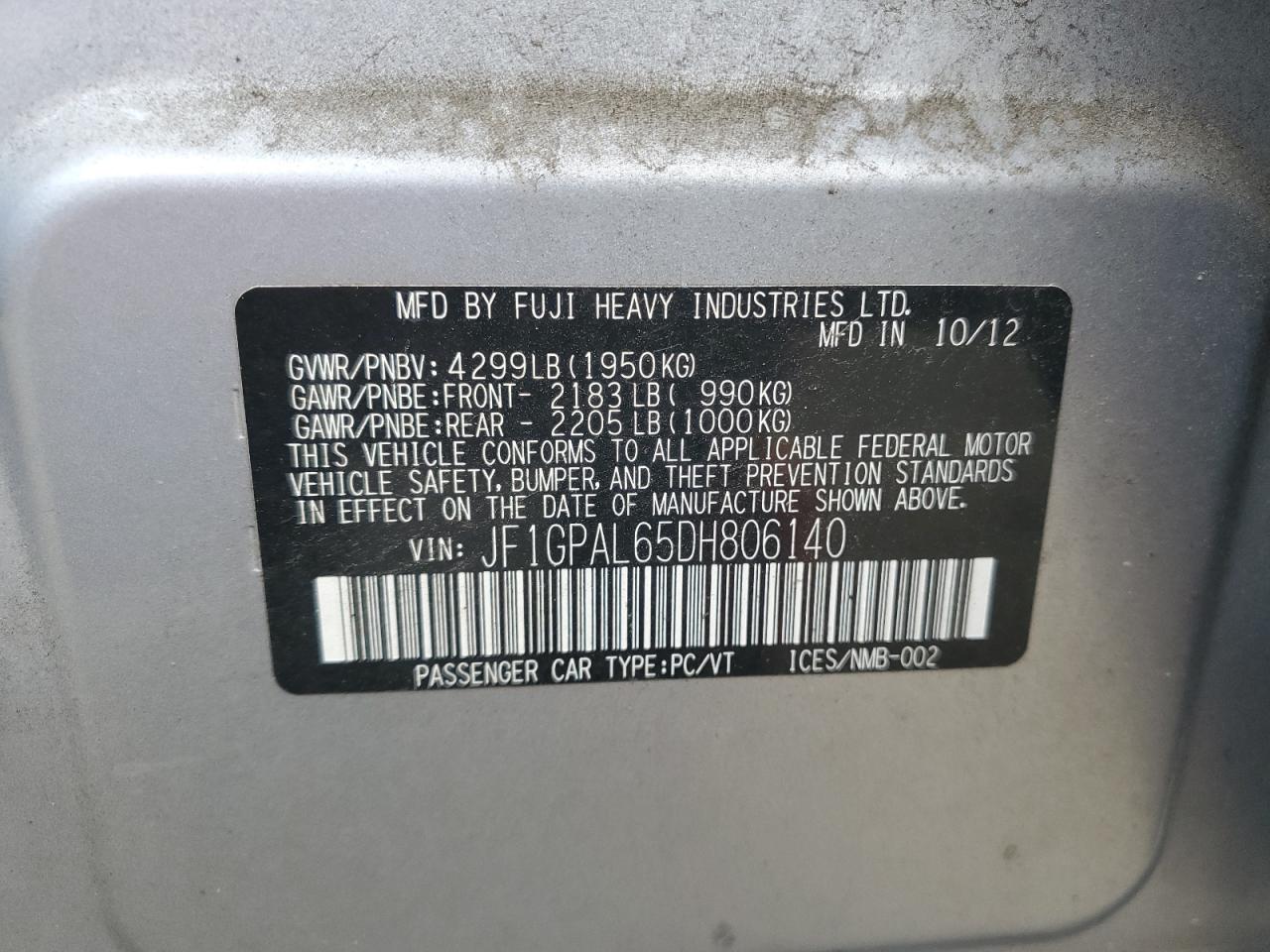 SUBARU IMPREZA SPORT PREMIUM