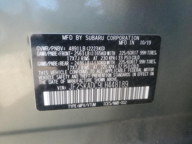 2020 SUBARU FORESTER #3305297304