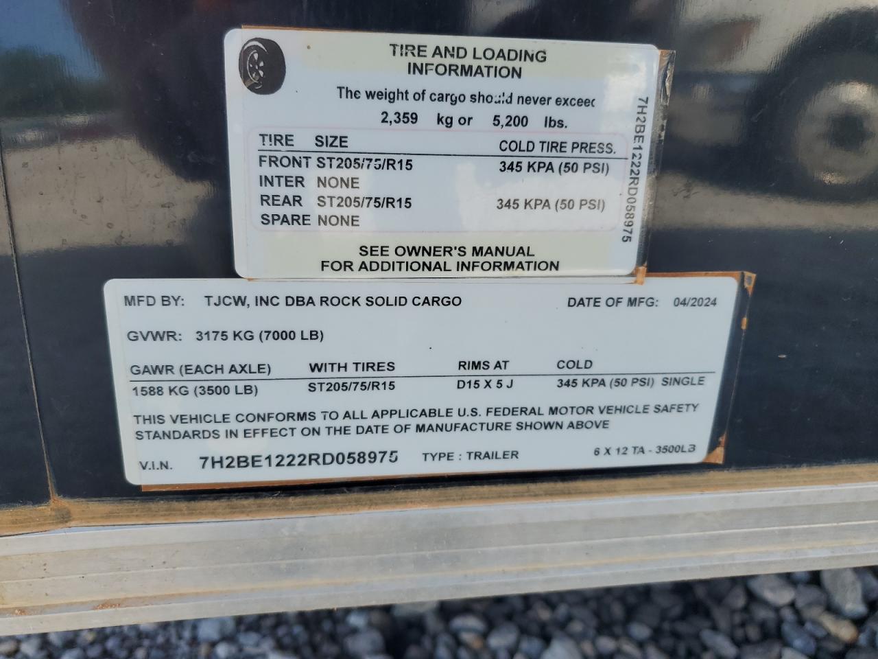 Lot #3275458706 2024 ROCK SOLID UNKNOWN