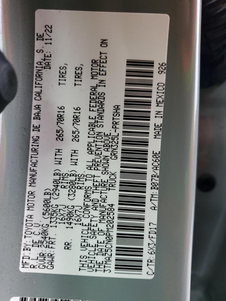 Lot #3296212446 2023 TOYOTA TACOMA DOU