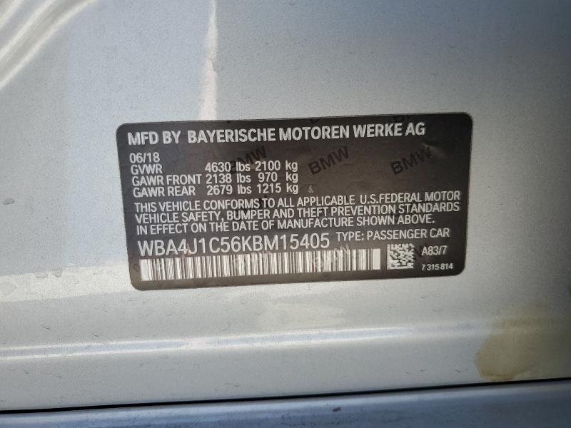 2019 BMW 430I GRAN #3303080764