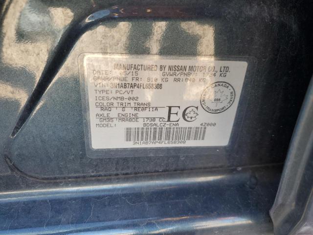 2015 NISSAN SENTRA S - 3N1AB7AP4FL658308