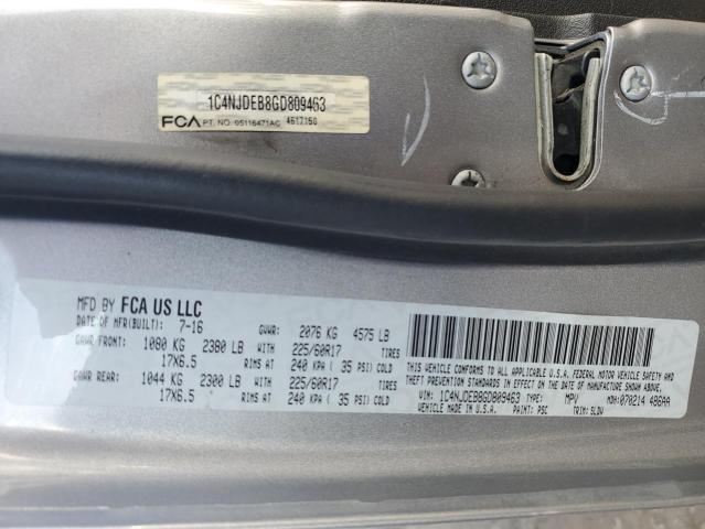 2016 JEEP COMPASS LA 1C4NJDEB8GD809463