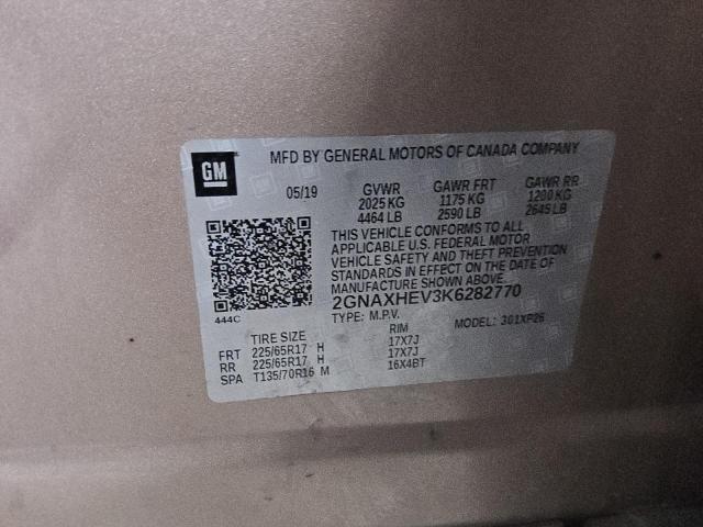 2019 CHEVROLET EQUINOX LS - 2GNAXHEV3K6282770