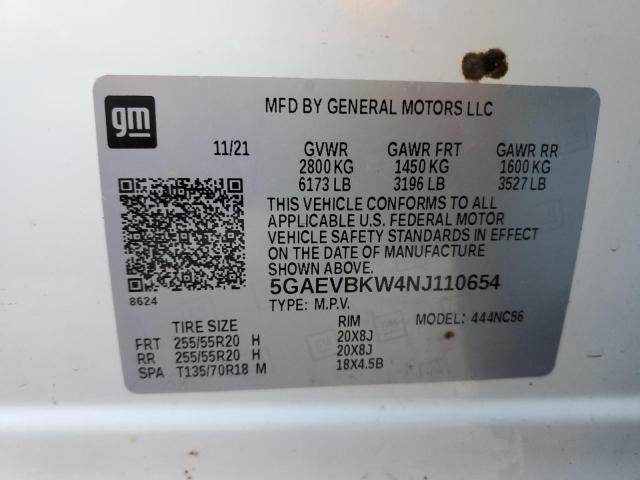 2022 BUICK ENCLAVE PR - 5GAEVBKW4NJ110654