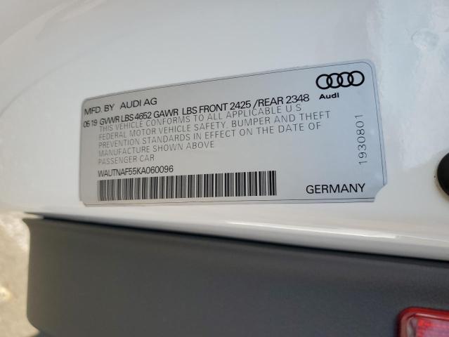 2019 AUDI A5 PREMIUM PLUS WAUTNAF55KA060096