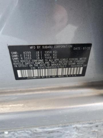 2022 SUBARU IMPREZA - 4S3GTAB65N3727007