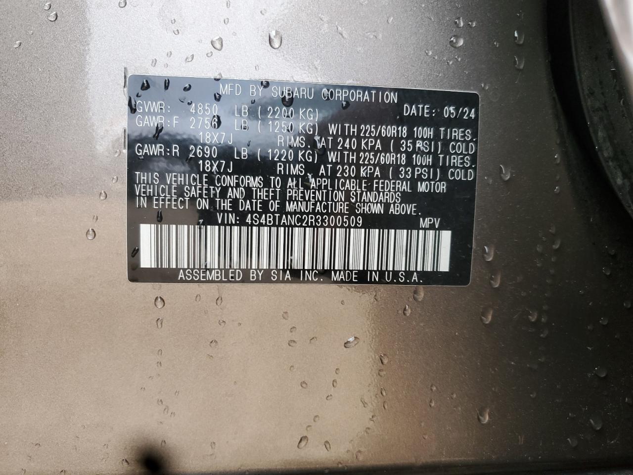 SUBARU OUTBACK LIMITED