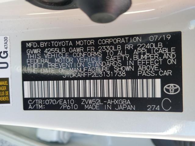 2020 TOYOTA PRIUS PRIM - JTDKARFP2L3131738