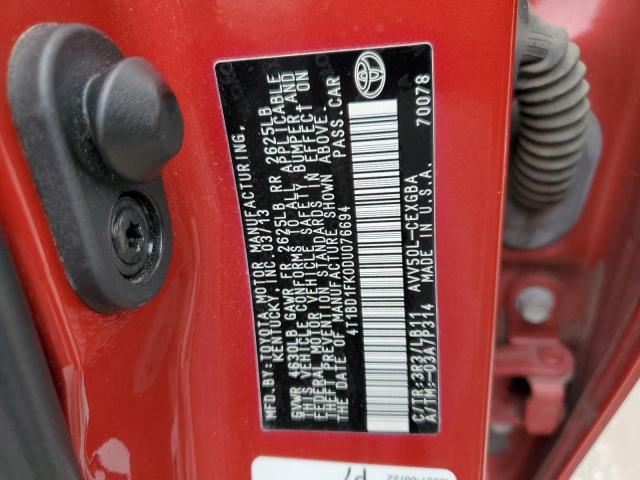 2013 TOYOTA CAMRY HYBRID - 4T1BD1FK0DU076694