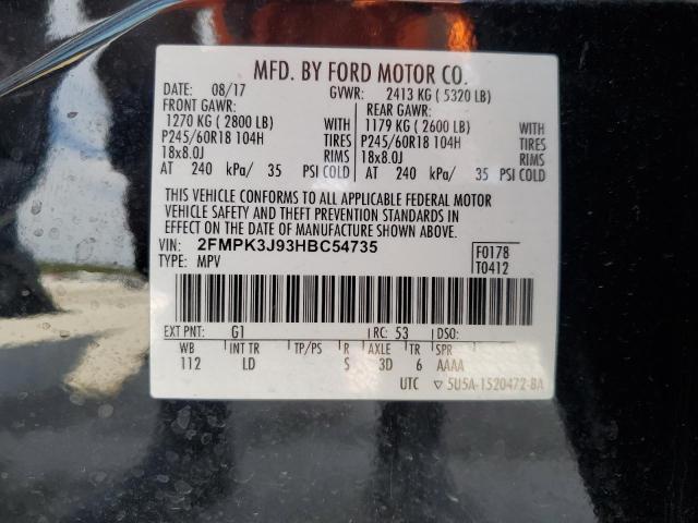 2017 FORD EDGE SEL - 2FMPK3J93HBC54735