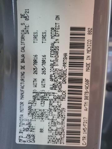 2021 TOYOTA TACOMA DOUBLE CAB 3TMCZ5AN1MM425739