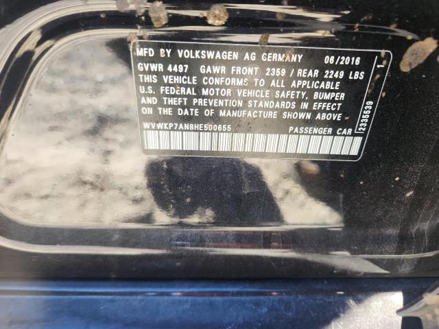 2017 VOLKSWAGEN CC SPORT WVWKP7AN8HE500655