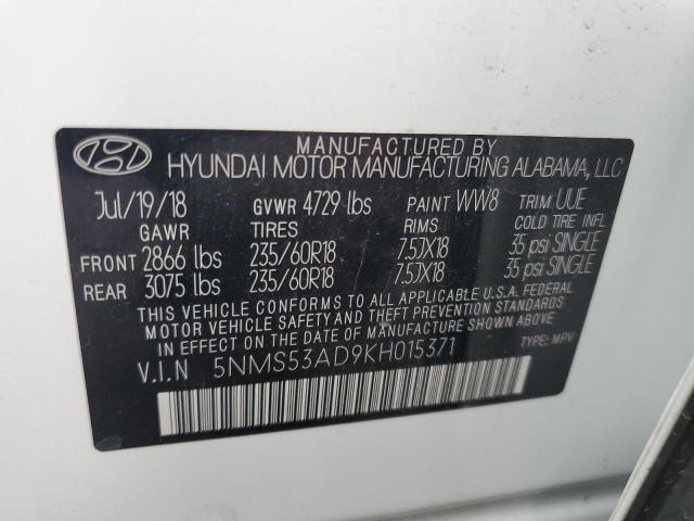 2019 HYUNDAI SANTA FE L 5NMS53AD9KH015371