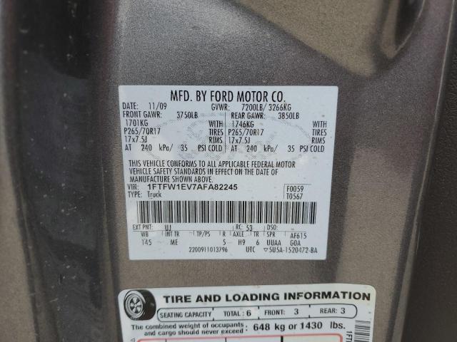 2010 FORD F150 SUPER - 1FTFW1EV7AFA82245